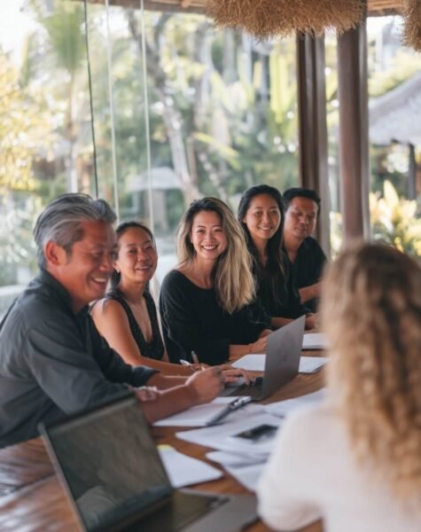 Complete villa management in Bali showing property repairs, hospitality services, and transparent accounting for reliable rental income