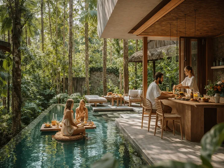 High yield villa design Bali – private pool upgrades, modern kitchen amenities, and Japandi interior styles