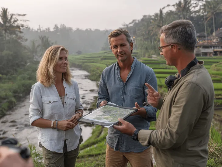 Rural property investment in Bali 2026 – lush rice terrace landscape in Sidemen zoning map for eco villa development