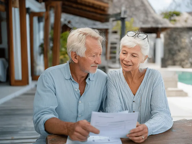 retirement real estate investment in Bali 2026 – financial planning chart, property management dashboard, and passive income rental yield graph