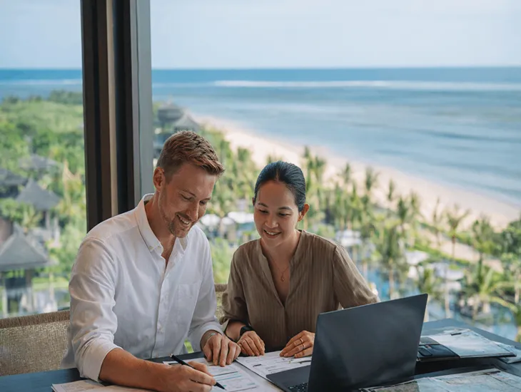 Bali Zoning Map RTRW – Pink tourism zones, green protected belts, and yellow residential areas in Uluwatu