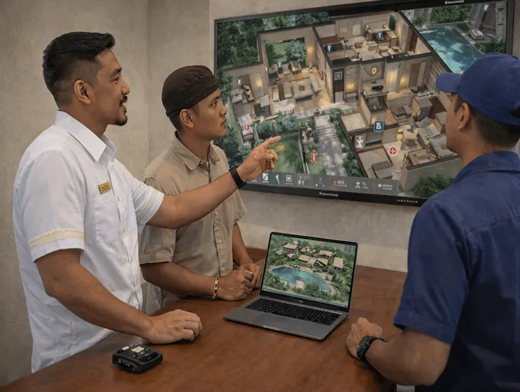 Spatial Data in Bali 2026 – Management SOP routes, virtual staff onboarding, and remote maintenance briefing for luxury villas