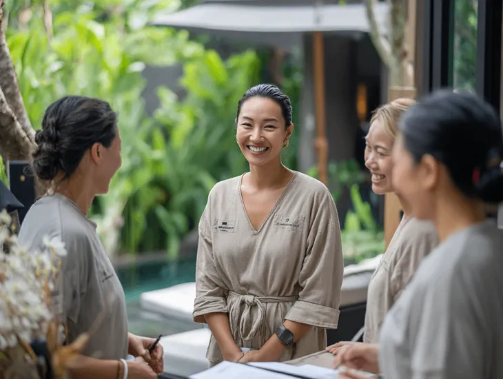 Villa Management Services Indonesia 2026 – Professional local guides in Indonesia coordinating guest arrivals and luxury transport for villas.