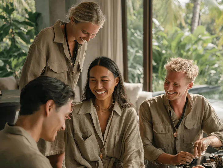 Personalized Guest Experiences in Bali 2026 – Professional butler preparing a customized welcome drink and local fruit platter for new villa arrivals.