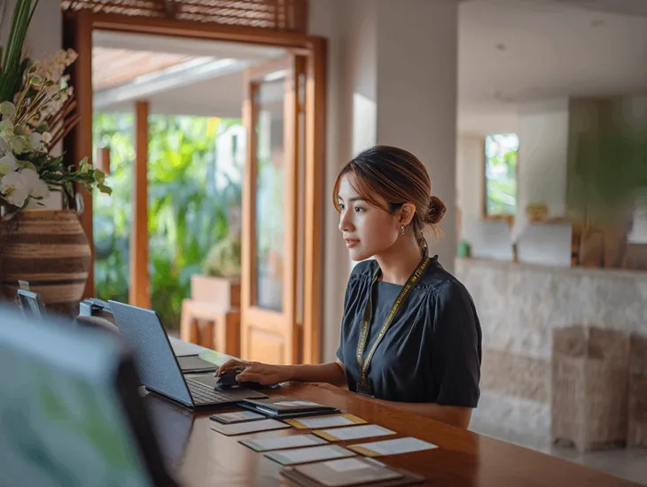 Villa Concierge Networks Bali 2026 – A local tour guide and private driver coordinating a customized cultural itinerary for villa guests.