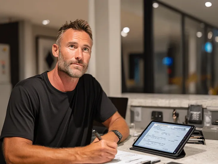 Villa Security Protocols in Bali 2026 – Smart motion-sensor lighting and outdoor security cameras installed in a villa garden.